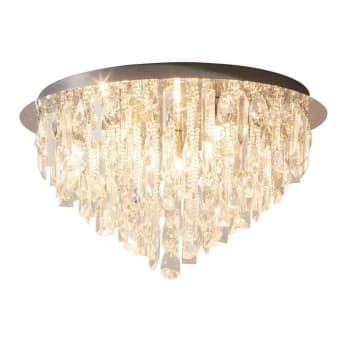 Endon Siena - 5 Light Flush Chrome, Crystal Glass, G9