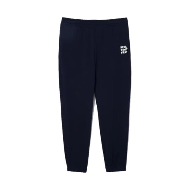 Lacoste Mens Cuffed Fleece Joggers Navy Blue male 2XS