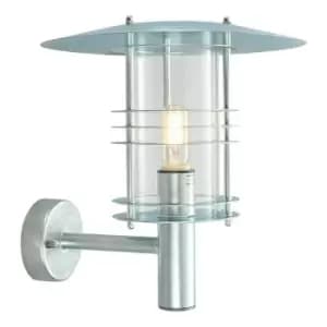 Elstead - 1 Light Outdoor Wall Lantern Light Galvanised IP54, E27