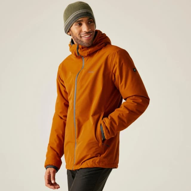 Regatta Regatta Men Caspen Waterproof Insulated Jacket in Orange Size: 3X-Large Orange XXXL Male 5063516130291
