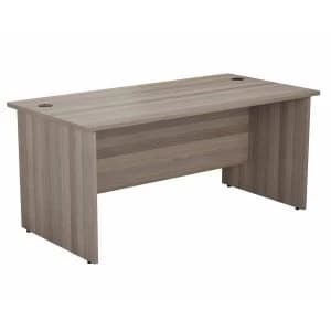TC Office Rectangular Desk with Panel End Legs 1200 x 800mm, Grey Oak Effect