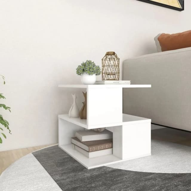 VIDAXL Side Table White 40x40x40cm Engineered Wood Vidaxl 8720286542149