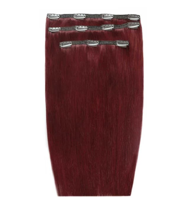 Beauty Works Deluxe Clip-In Extensions 18" 100% Remy Hair - 140 grams, 530 Cherry Red, Women
