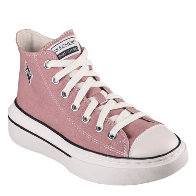 Skechers Womens Canvas Air Cooled Classic Low-Top Trainers Rose female 2 (35)