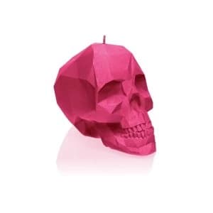 Dark Pink Large Low Poly Skull