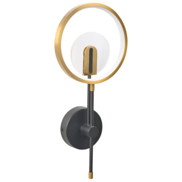 Beliani LED Wall Lamp Sambre Metal Gold Black