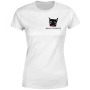 Meow & Forever Womens T-Shirt - White - 3XL