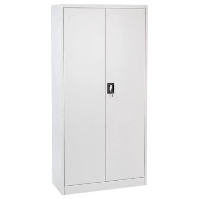 Beliani Storage Unit Feldspar Metal White
