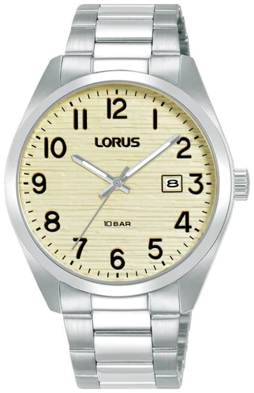 Lorus Lorus Men Classic Silver Tone Yellow Cream Watch RH911RX9 Silver One Size Male 4894138361456