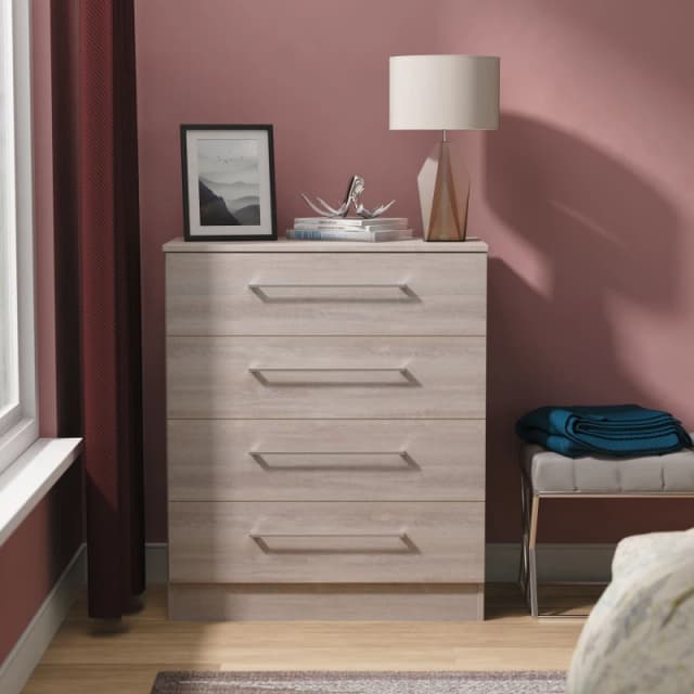 Ready Assembled 2 U Gloucester 4 Drawer Chest (Ready Assembled) in Light Grey Light Grey Unisex