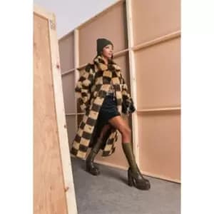 Missguided Board Faux Fur Foraml Coat - Multi