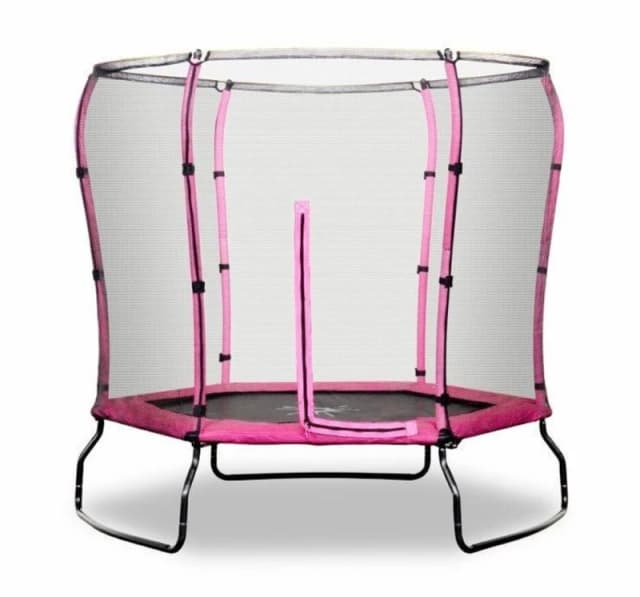 Rebo 7ft Safe Jump Trampoline with Halo Safety Enclosure - Pink Pink unisex