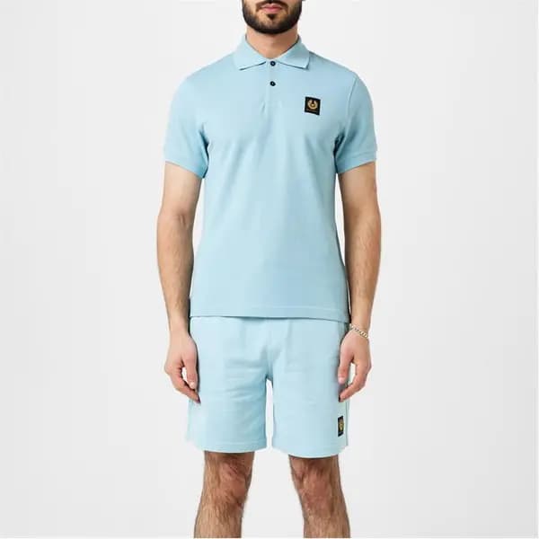 BELSTAFF Short Sleeve Polo Shirt - Blue L