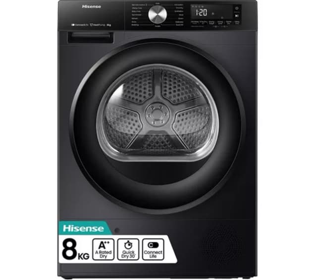 Hisense DH3S802BB3 8KG Heat Pump Tumble Dryer
