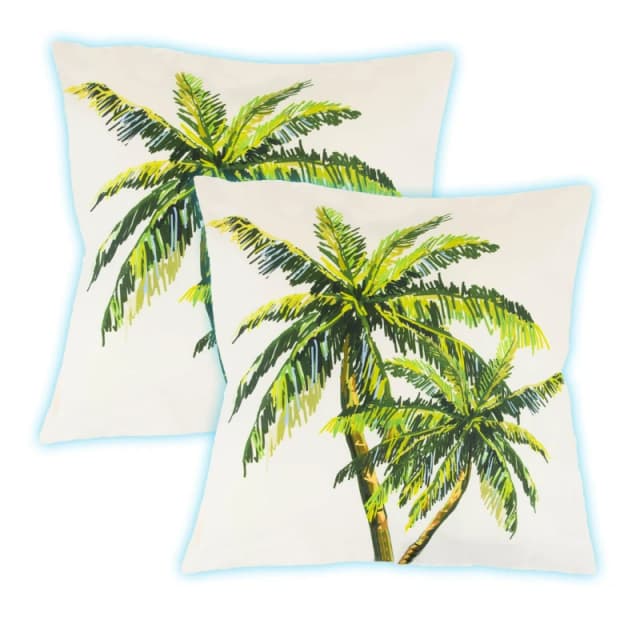 Streetwize Outdoor Scatter Cushions - Light Up Palm Palm Print unisex Pack of 6