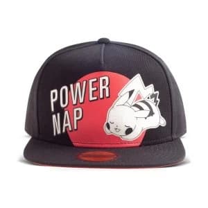POKEMON Power Nap Pikachu Snapback Baseball Cap - Black/Red