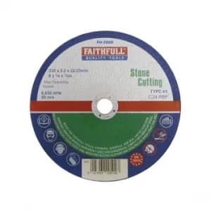 Faithfull FAI2303S Stone Cut Off Disc 230 x 3.2 x 22.23mm