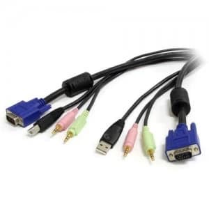 10ft 4in1 USB VGA KVM Audio Cable