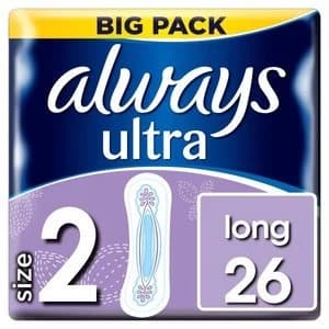 Always Ultra Long Duo Pack Sanitary Pad Multipack 26PK