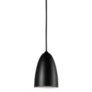 Nexus Small Dome Pendant Ceiling Light Black, GU10