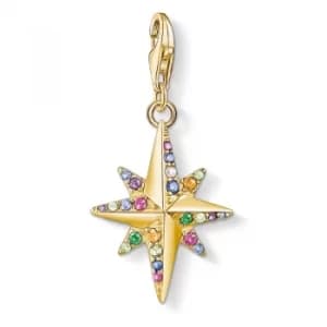 THOMAS SABO Gold Colourful Star Compass Charm