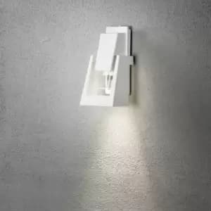 Potenza Outdoor Modern Wall Lamp, White, Single GU10, IP54