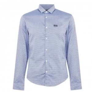 Hugo Boss Long Sleeve Pattern Shirt Medium Blue Size L Men