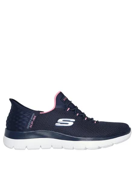 Skechers Womens Summits New Nature Memory Foam Trainers UK Size 3 (EU 36) Navy Pink SKE2325-NVPK-3