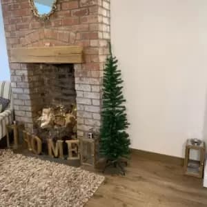 Kaemingk - 5ft (150cm) Sofia Pine Slim Pencil Green Soft Needle Look Christmas Tree