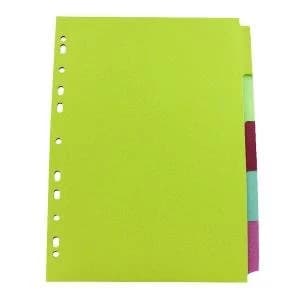 Q-Connect 5-Part Subject Divider Multi-Punched A4 KF26081