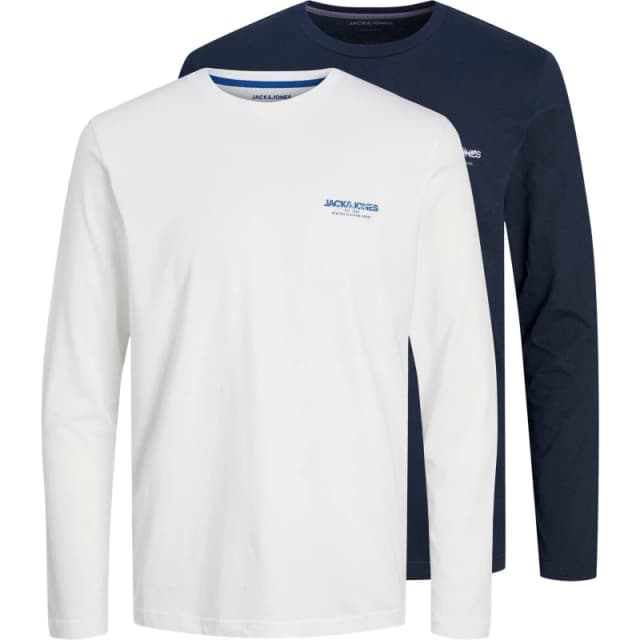 Jack and Jones Printed Crew Neck T-Shirt 2 Pack Mens - Multi Multi S