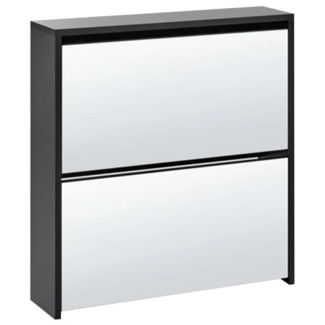 Beliani Shoe Storage Cabinet Midfield With Storage Black