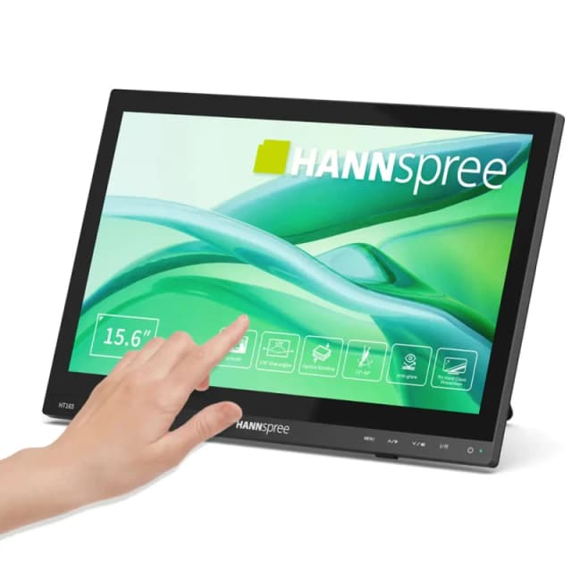Hannspree Hannspree HT165HPB computer monitor 39.6cm (15.6") 1920 x 1080 pixels Full HD LCD Touch Screen Black HT165HPB