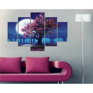 ST158 Multicolor Decorative MDF Painting (5 Pieces)