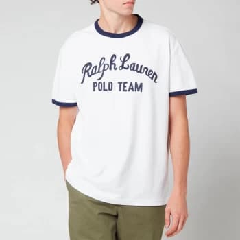 Polo Ralph Lauren Mens Classic Fit Polo Team Mesh T-Shirt - White - M