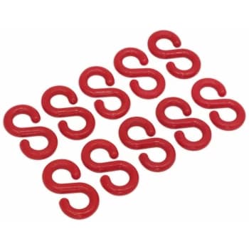 RSH10 Plastic Chain S-Hook Pack of 10 - Sealey