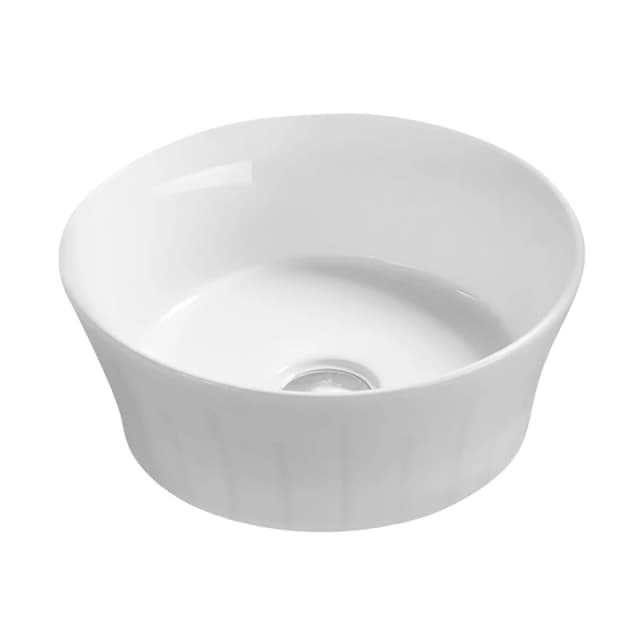 Balterley Round Ceramic Countertop Vessel without Overflow 360mm White