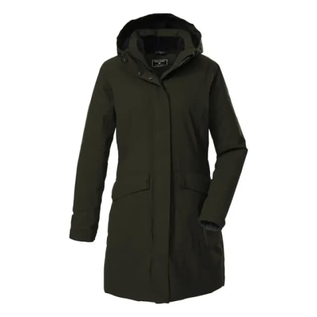 Killtec Womens long hooded waterproof jacket Killtec Kow 18 Vert Female 42