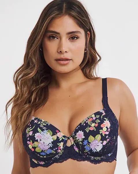 Dorina Curves Finley Moulded Cup Bra INK Print Female 36C LO67801