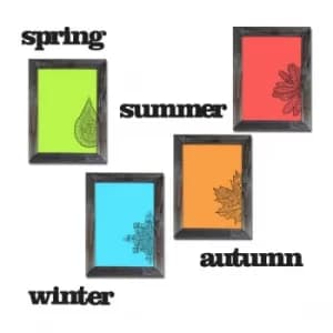 CYT-3 Multicolor Decorative Framed MDF Painting (8 Pieces)