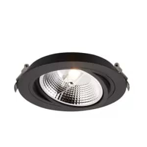 Chuck Recessed Downlight, Black, 1x GU10/ES111