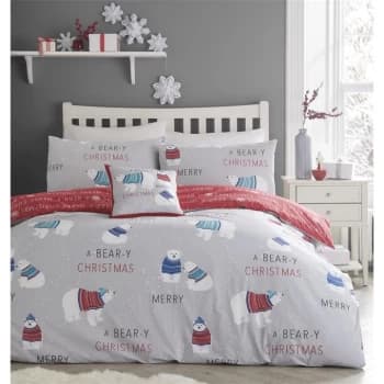 Bedlam Polarbear Duvet Cover - Silver