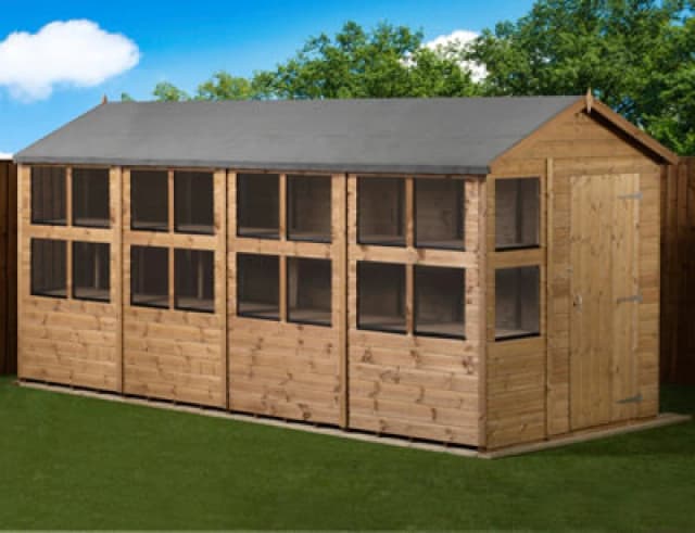 Empire Sheds Empire Apex Potting Shed 6X16 Single Door