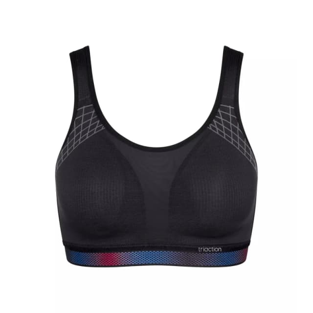 Triumph Triaction Cardio Minimiser Sports Bra Black Women 32C;34C;36C;38C;40C;32D;34D;36D;38D;40D;34DD;36DD;38DD;40DD;34E;36E