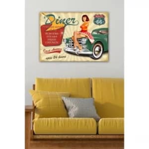 11467785502-5070 Multicolor Decorative Canvas Painting