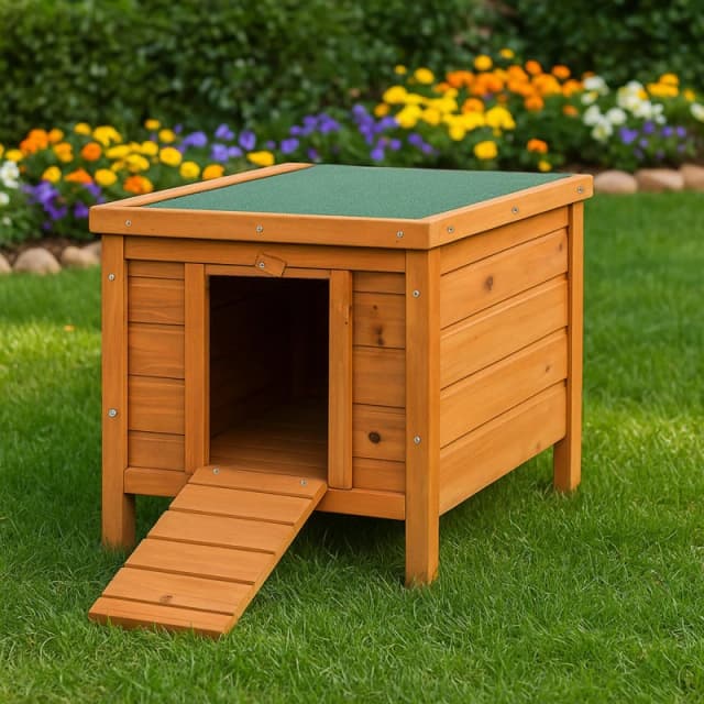 Lassic Pet Vida Wooden Pet Hutch House Brown unisex One Size