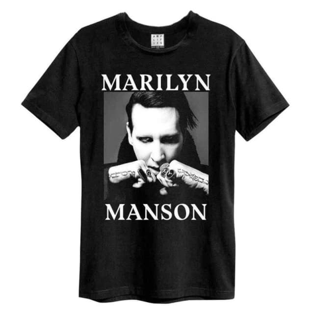 Amplified Amplified Men Fists Marilyn Manson T-Shirt in Black Size: X-Small Black XS Male 5063852064281