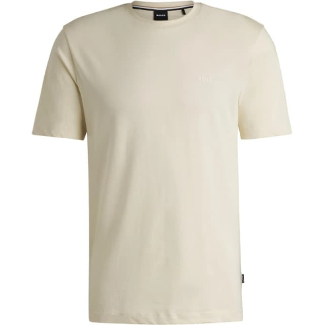 Boss Mens Thompson Soft Cotton T-Shirt Open White 131 male Small