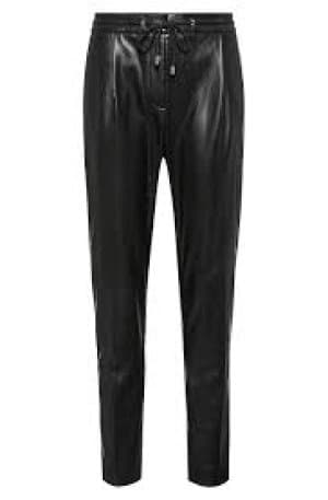 Hugo Boss Casual Faux Leather Jogging Pants Black Size 16 Women