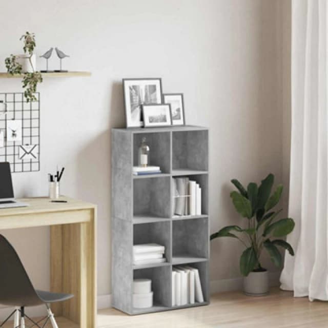 VIDAXL Book Cabinet/Sideboard Concrete Grey 66x30x130cm Engineered Wood Vidaxl 8719883673189